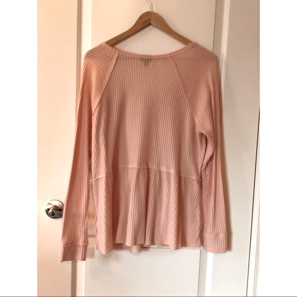 Torrid Pink Waffle Button Peplum - Picture 3 of 3